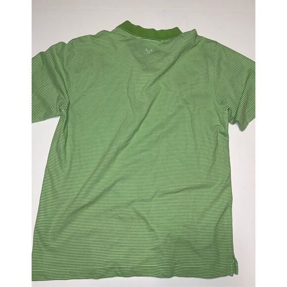 Callaway Golf X Series Polo 1/4 Button Down ‎ Size XXL - Green/White Striped A24 - Picture 7 of 8